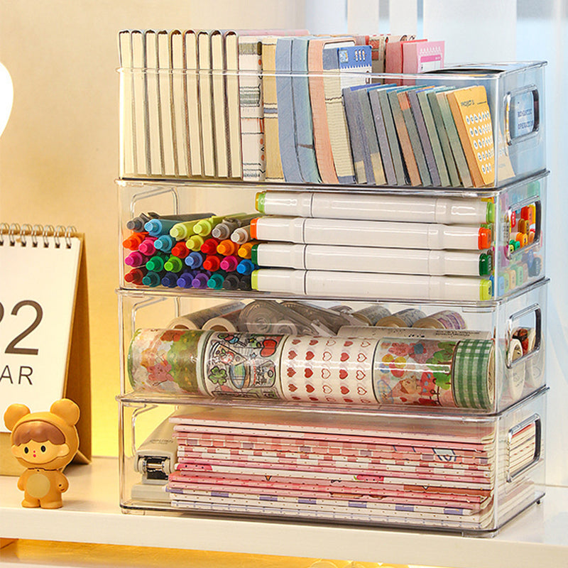 Clear Acrylic Storage Bin, Stackable Drawer Organizer Box