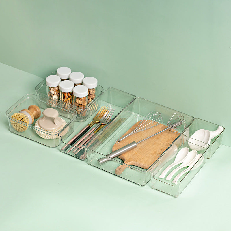 Clear Acrylic Storage Bin, Stackable Drawer Organizer Box