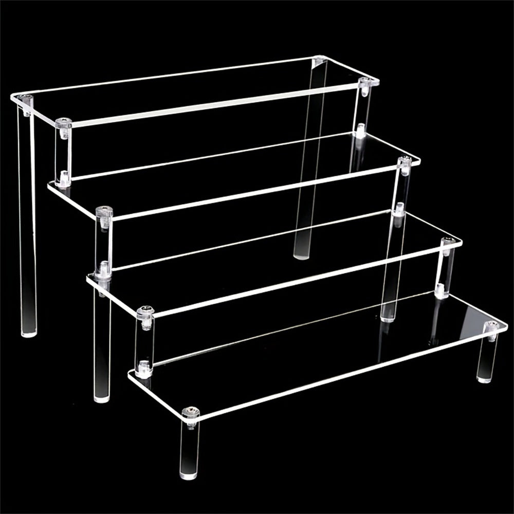 Clear Acrylic Tiered Display Stand, Riser Shelf Organizer