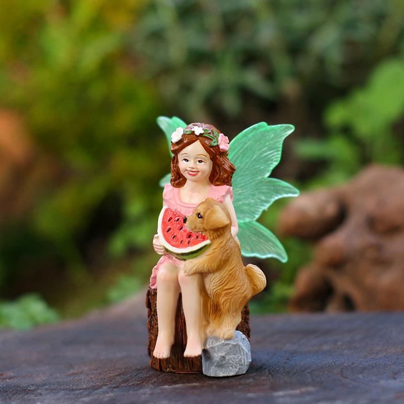 Fairy Girl Garden Statue - Resin Outdoor Fairy Garden Figurine
