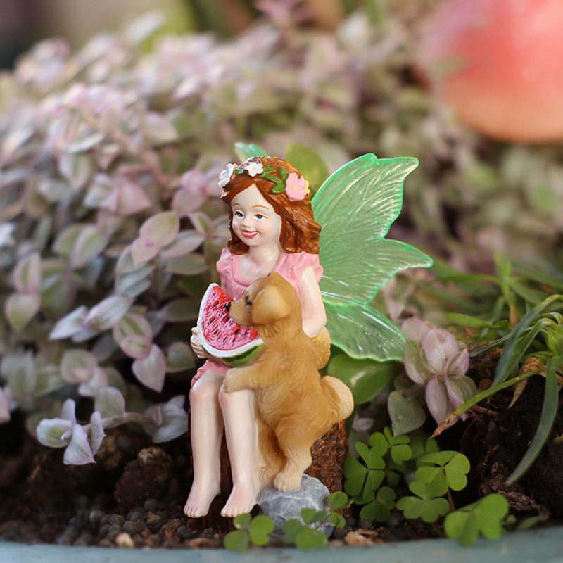 Fairy Girl Garden Statue - Resin Outdoor Fairy Garden Figurine