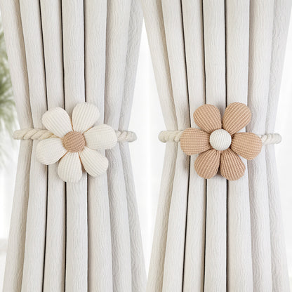 Floral Magnetic Curtain Tieback Flower Rope Holdback Buckle