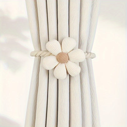 Floral Magnetic Curtain Tieback Flower Rope Holdback Buckle