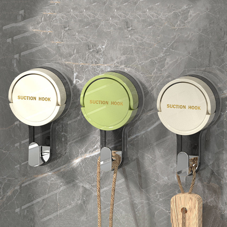 Strong Vacuum Suction Wall Hooks No-Drill Bathroom Holders