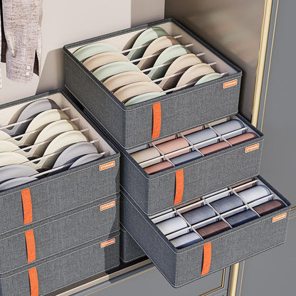 Closet Drawer Organizer Bins for Jeans, Clothes & Underwear