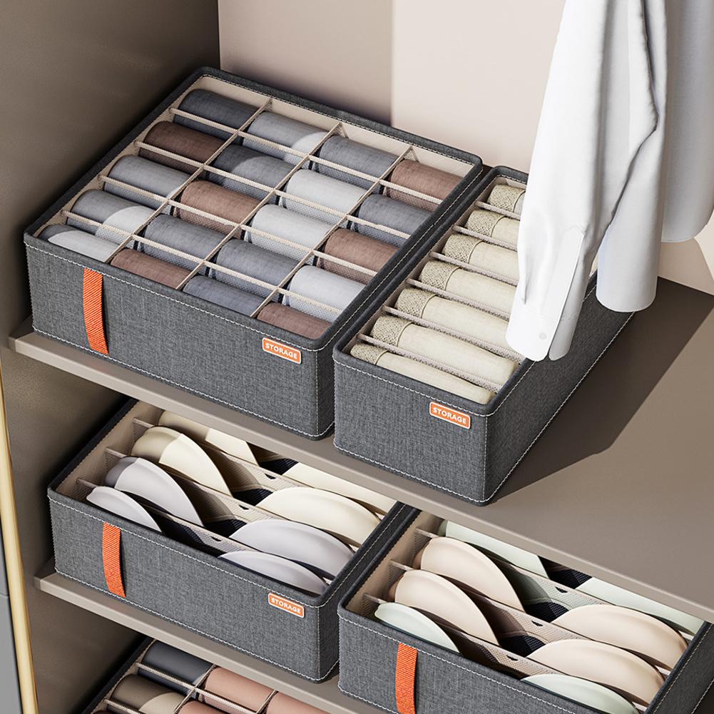 Closet Drawer Organizer Bins for Jeans, Clothes & Underwear