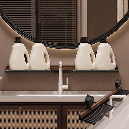 No-Drill Suction Faucet Shelf — Bathroom & Kitchen Sink Organizer