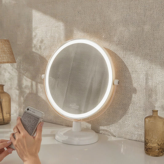 LED Vanity Mirror with Lights Bluetooth Speaker Touch D - Syvah