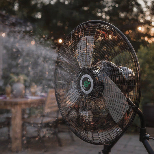 Misting Outdoor Patio Fan 16-Inch Oscillating Pedestal  - Syvah