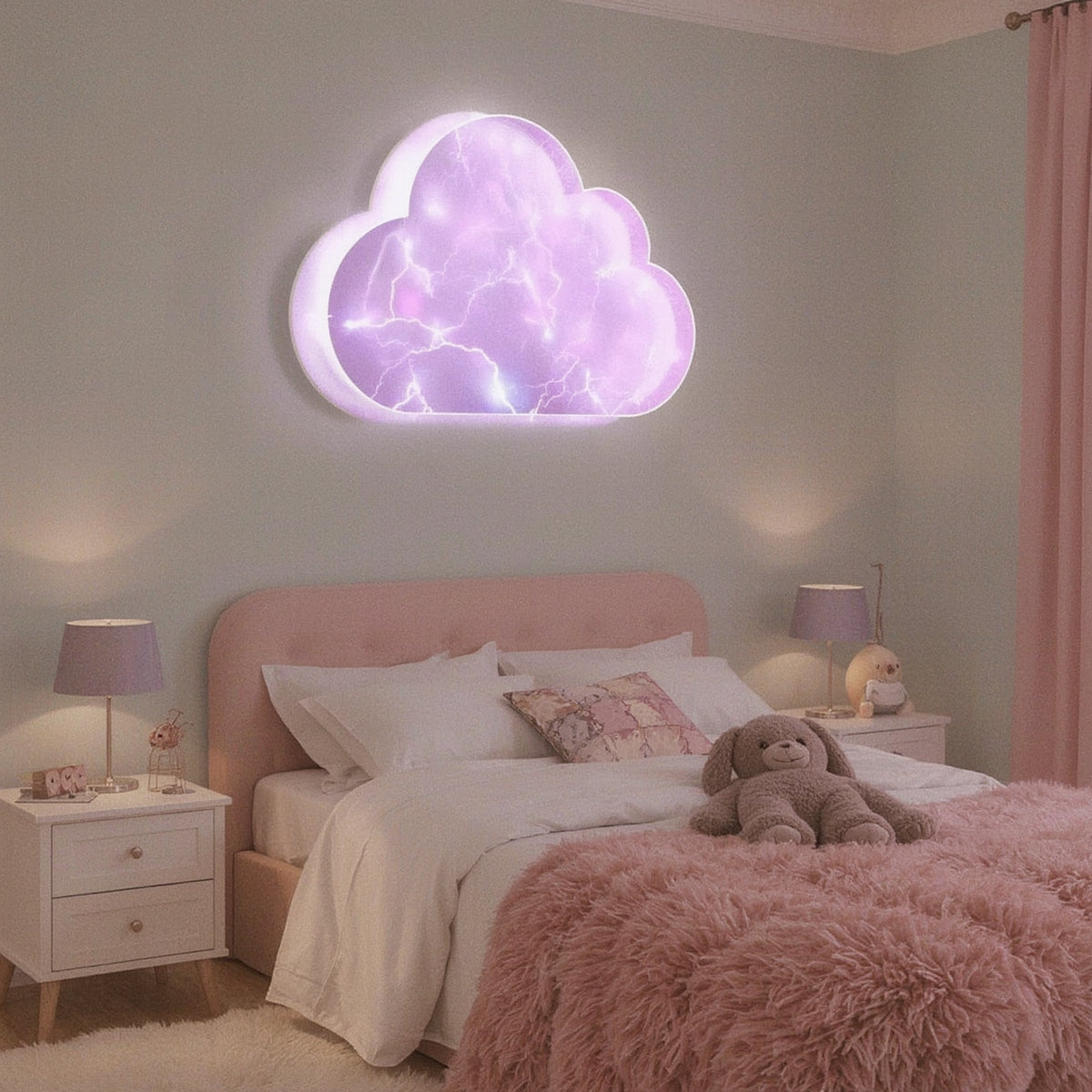 RGB Cloud Ceiling Light LED Modern Cute Lightning Wall  - Syvah