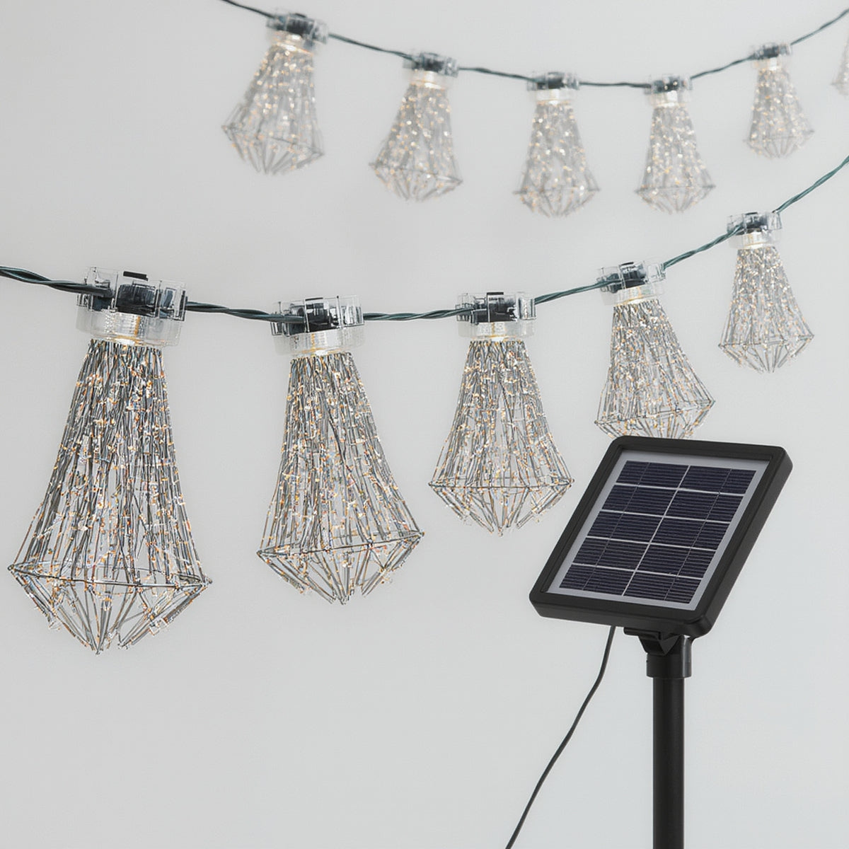 Solar String Patio Lights Outdoor Waterproof 100 LED Ga - Syvah