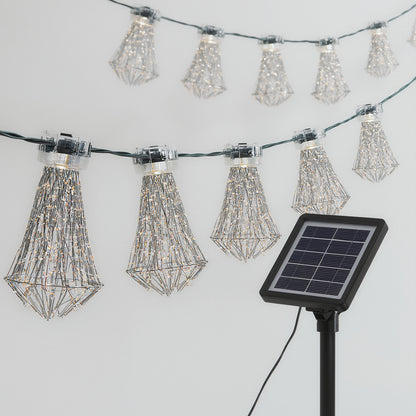 Solar String Patio Lights Outdoor Waterproof 100 LED Ga - Syvah