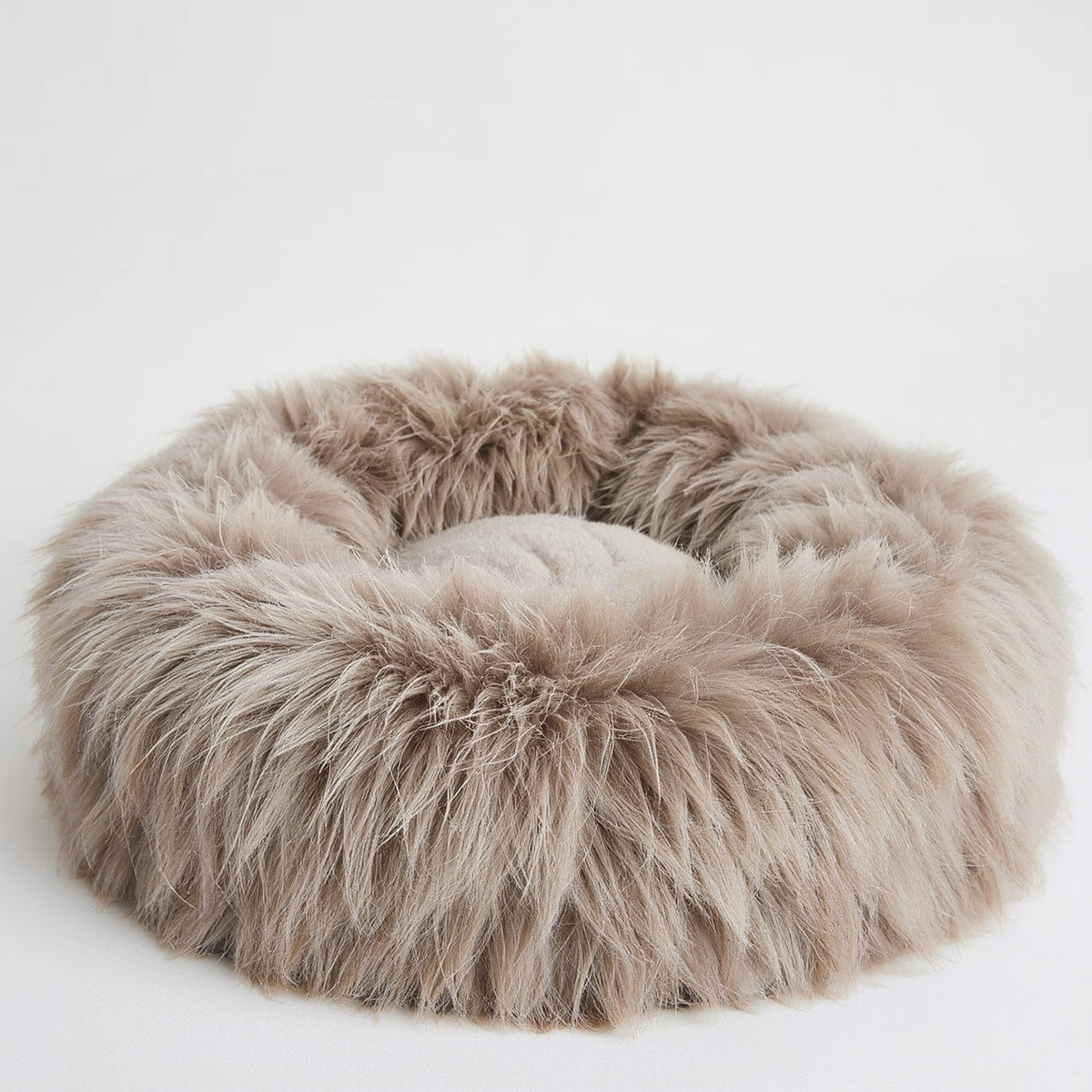 Pet Calming Donut Bed Memory Foam Anti-Anxiety Plush Fa - Syvah