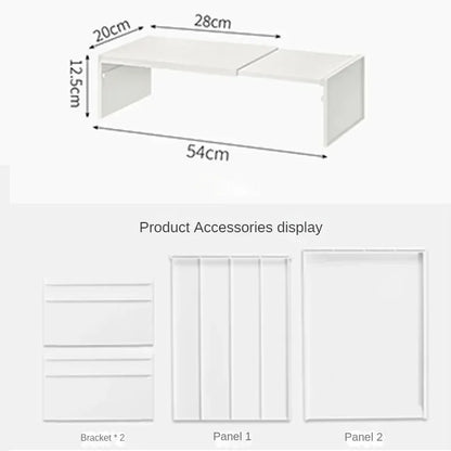 Retractable Cabinet Shelf Organizer, Expandable Kitchen Rack