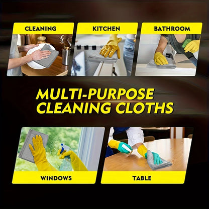Thick Microfiber Cleaning Cloths Lint-Free Reusable Towel Set