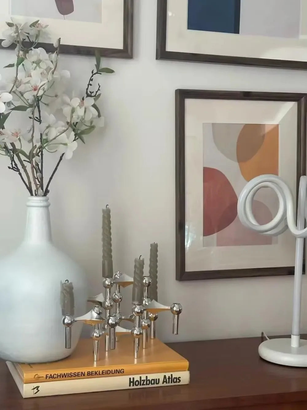 Modern Metal Candle Holder Set Geometric Nordic Candlesticks