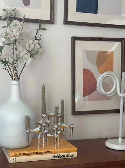 Modern Metal Candle Holder Set Geometric Nordic Candlesticks