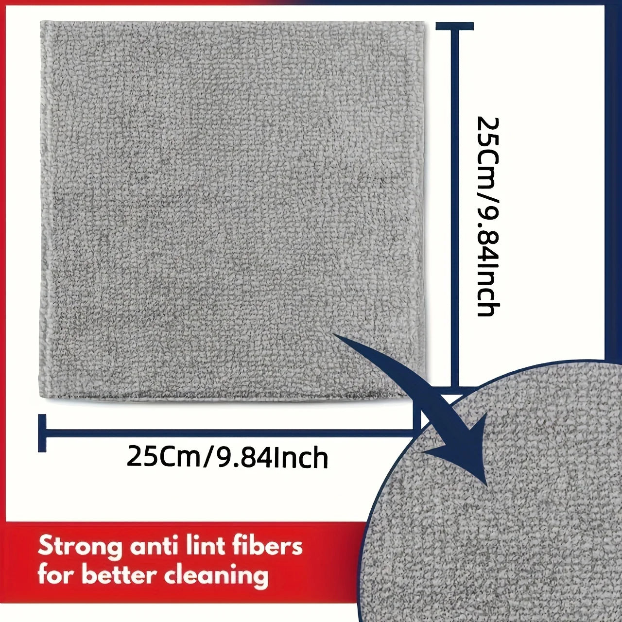 Thick Microfiber Cleaning Cloths Lint-Free Reusable Towel Set