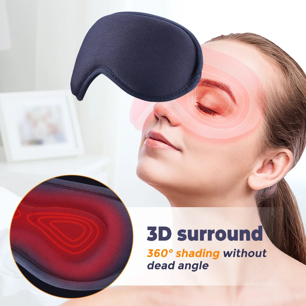 Heated steam eye mask for sleep