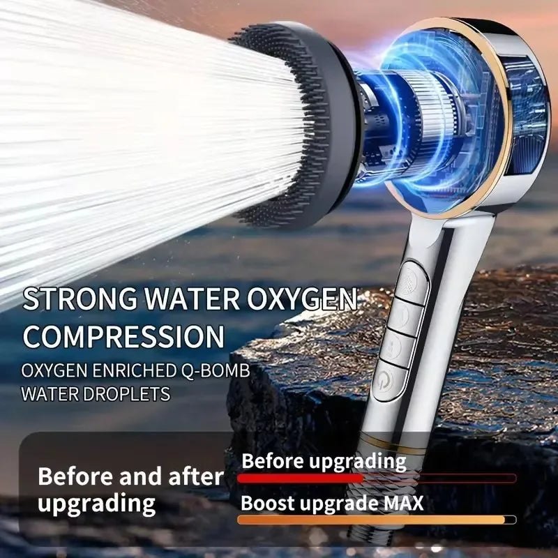 Filtered High Pressure Shower Head, 4-Mode Handheld Sprayer
