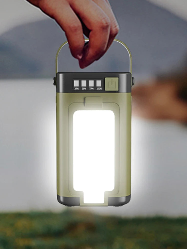 Solar Camping Lantern, Foldable Rechargeable Waterproof Light