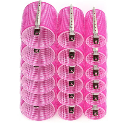Self-Grip Heatless Hair Roller Set — Multi-Size Plastic Curlers for Volume & Curls