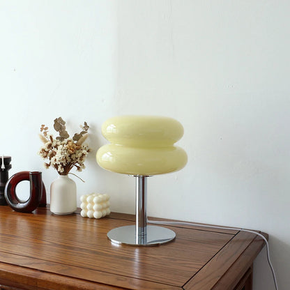 Macaron Glass Table Lamp with Tri-Color Dimming Mood Light