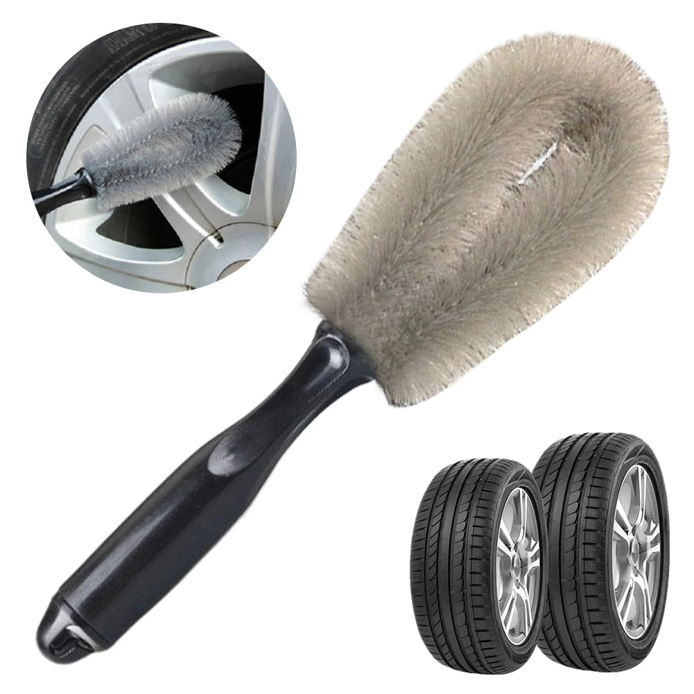 Car Wheel and Tire Detailing Brush Set Rim Cleaning Scrubber