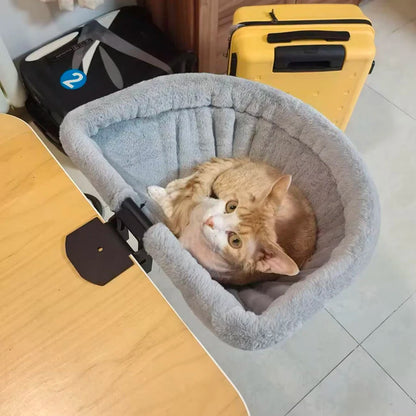 Foldable Clip-On Cat Bed for Desk, Space-Saving Pet Perch
