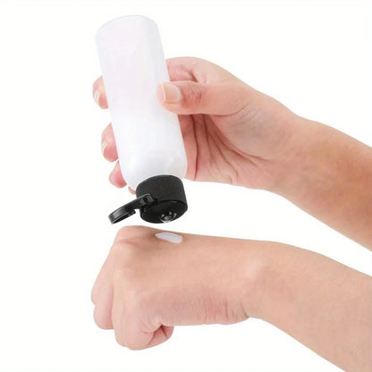 Refillable Travel Bottles with Flip Caps — 5-Pack Clear Squeeze Bottles for Toiletries