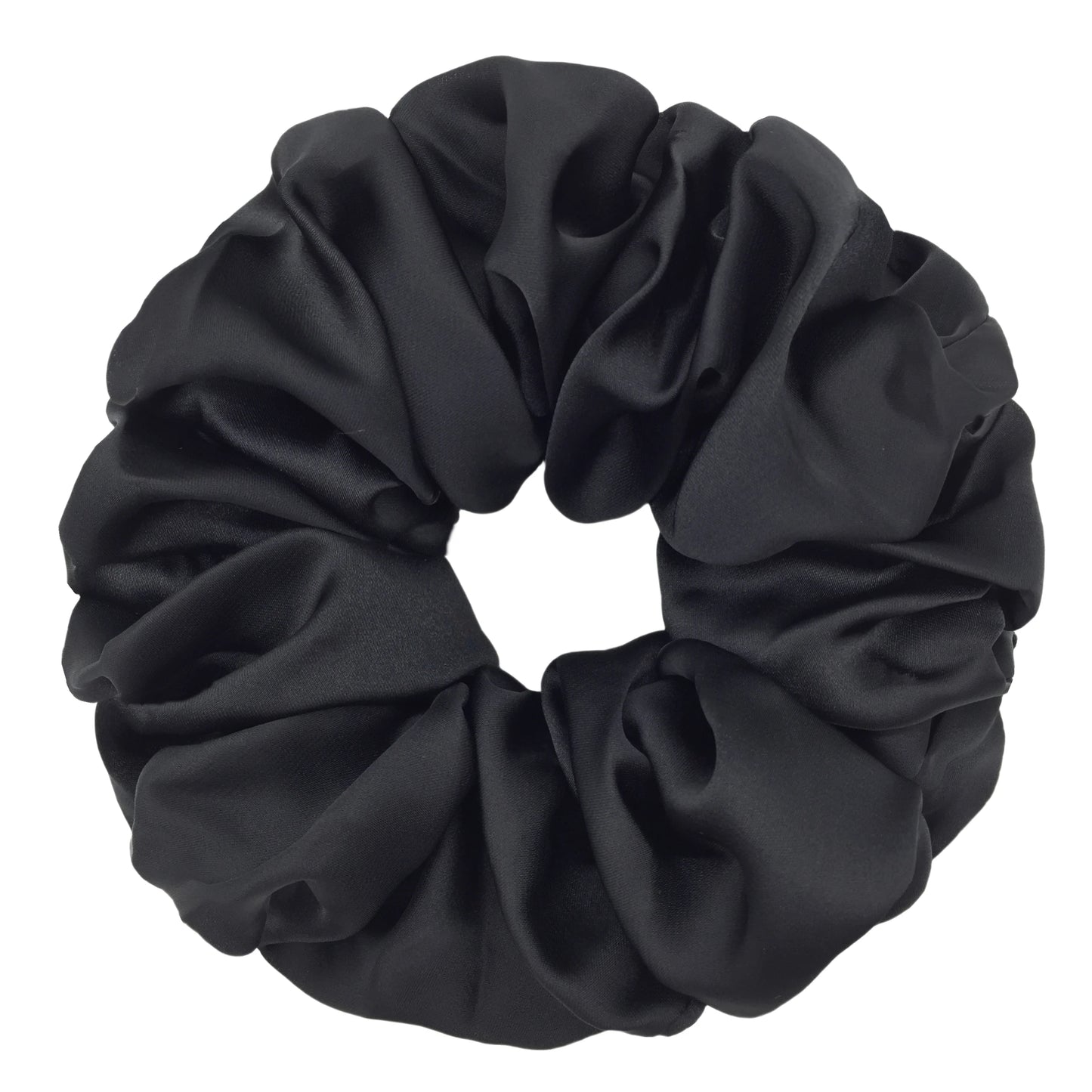 Oversized Satin Scrunchie for Women — Big Volumizing Elastic Hair Tie for Ponytails