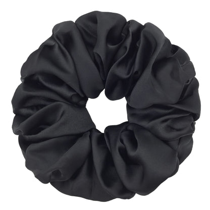 Oversized Satin Scrunchie for Women — Big Volumizing Elastic Hair Tie for Ponytails
