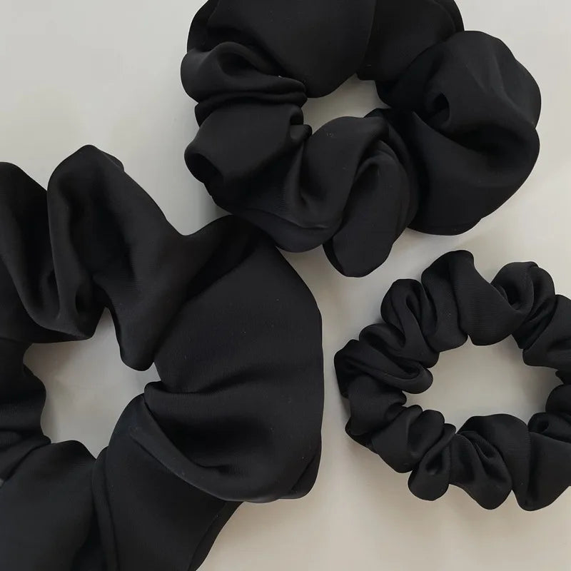 Big Silk-Satin Scrunchie for Women & Girls — Oversized Elastic Hair Tie for Ponytails