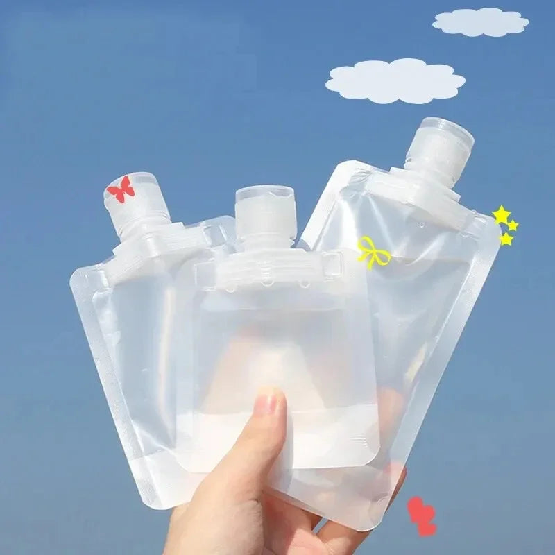 Refillable Travel Squeeze Bottles — 5× Leak-Proof Pouches for Shampoo, Lotion & Toiletries
