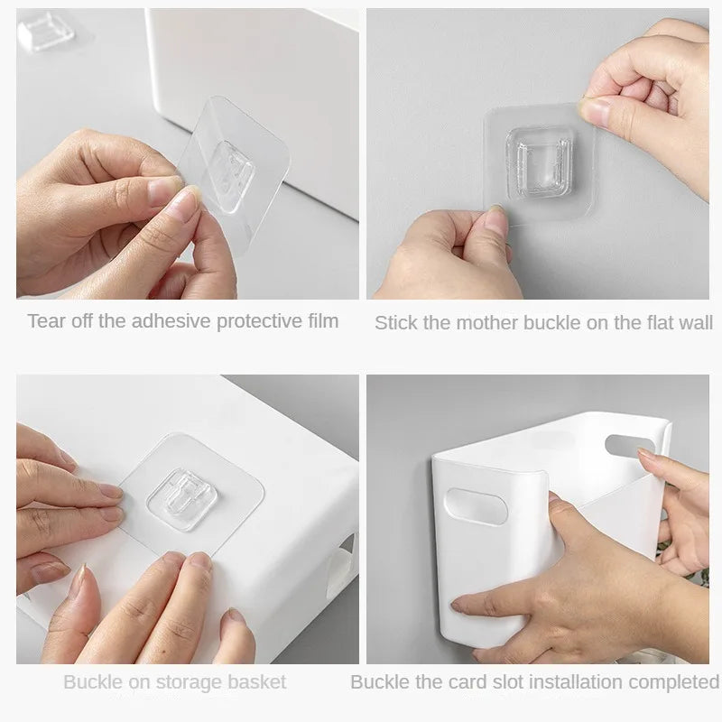 Cabinet Door Storage Bins Wall-Mounted Wrap and Foil Rack