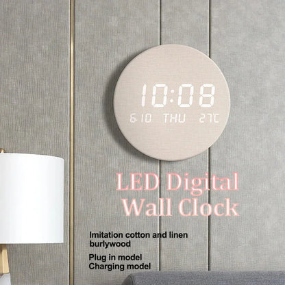 LED Digital Wall Clock With Temperature, Date & Time Display