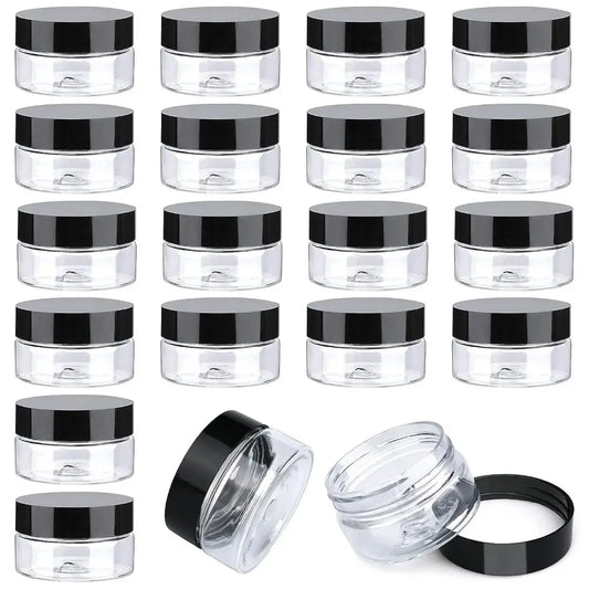 Empty Travel Cream Jars — 12-Pack Refillable Sample Containers with Leak-Proof Lids