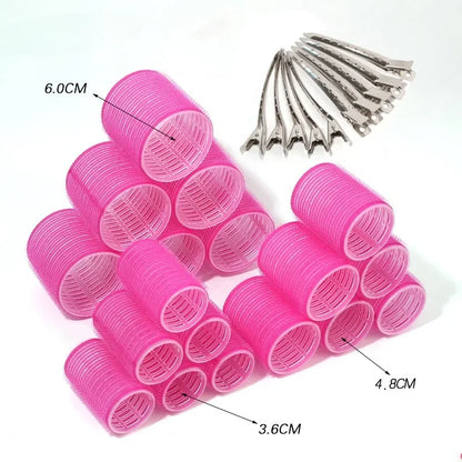 Self-Grip Heatless Hair Roller Set — Multi-Size Plastic Curlers for Volume & Curls