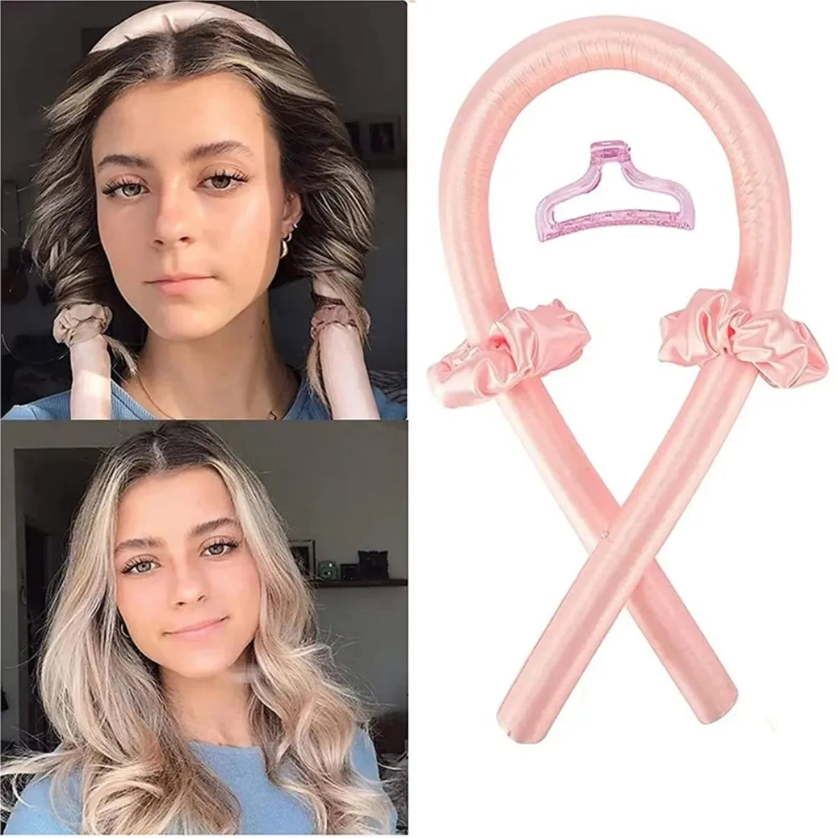 Heatless Curling Rod Headband — No-Heat Satin Hair Curler for Overnight Curls