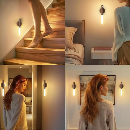 Motion Sensor LED Night Light, USB Rechargeable Wall Light