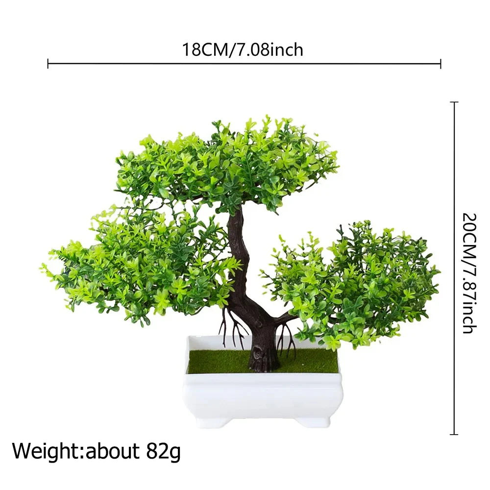 Artificial Bonsai Tree Faux Potted Plant for Tabletop Decor