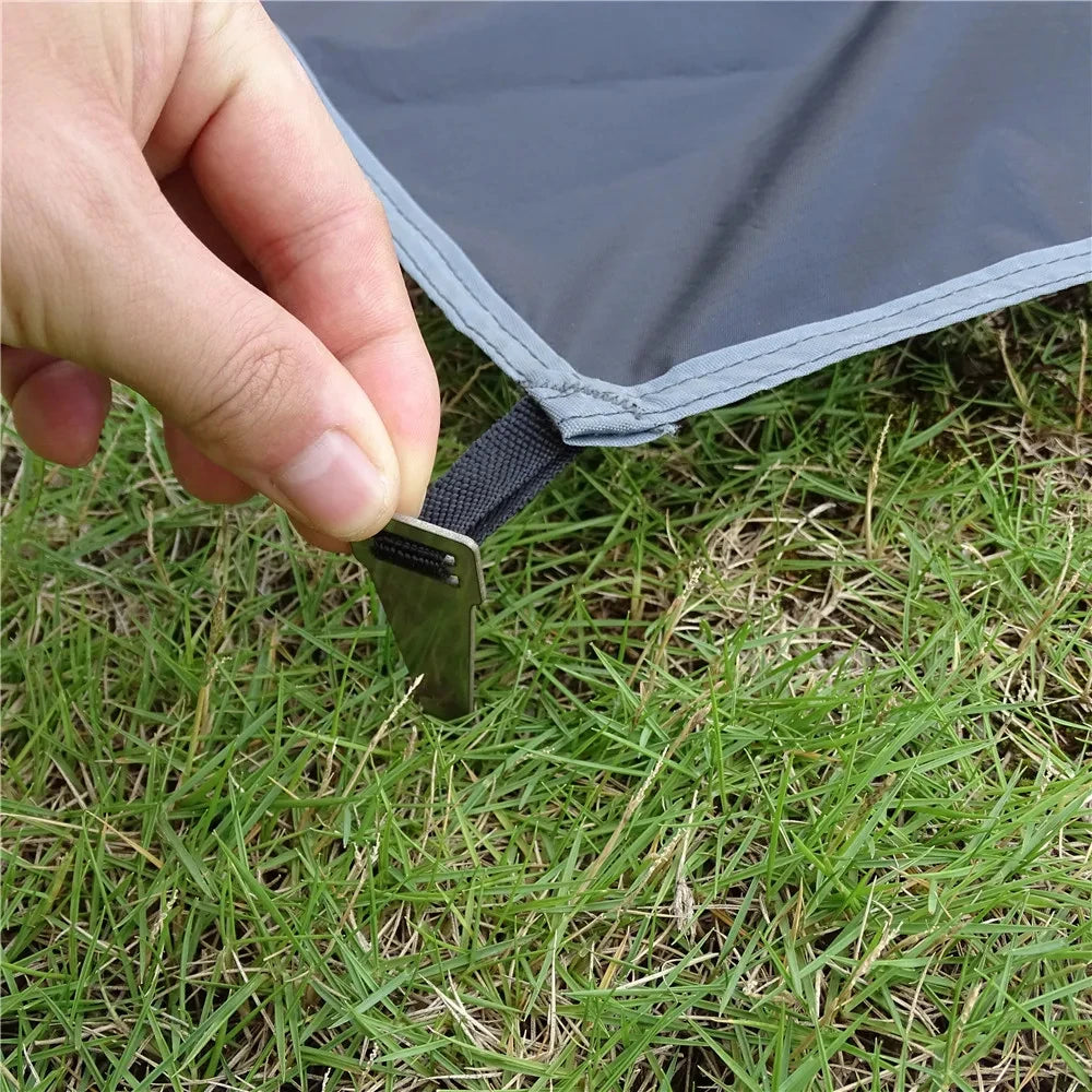 Ultralight Waterproof Camping Mat with Pegs — Outdoor Picnic Blanket & Tent Mattress