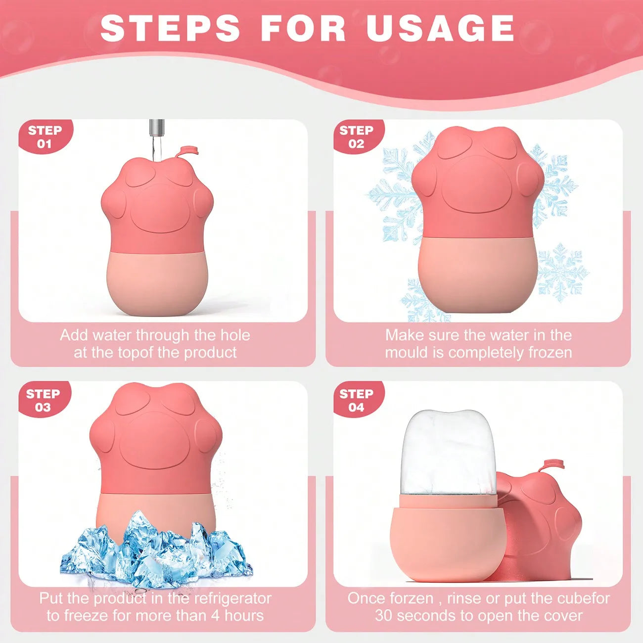 Silicone Ice Face Roller for Face, Eye & Neck — Reusable Cooling Beauty Roller for Women