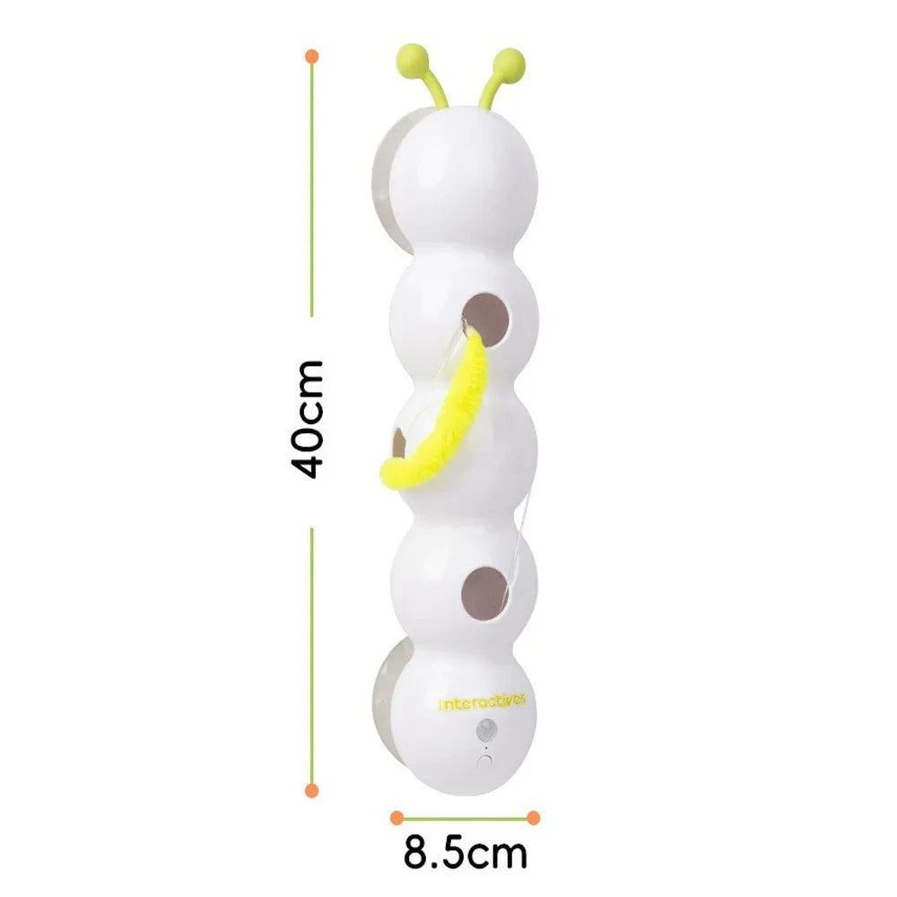 Smart caterpillar cat toy — motion-activated kitten teaser