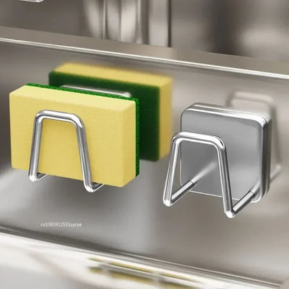 Sink Sponge Holder, Adhesive Stainless Steel Drain Rack