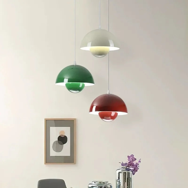 Modern Bud Dome Pendant Light for Bedroom Study and Dining