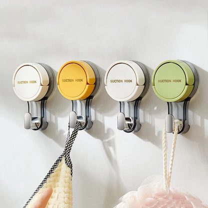Strong Vacuum Suction Wall Hooks No-Drill Bathroom Holders