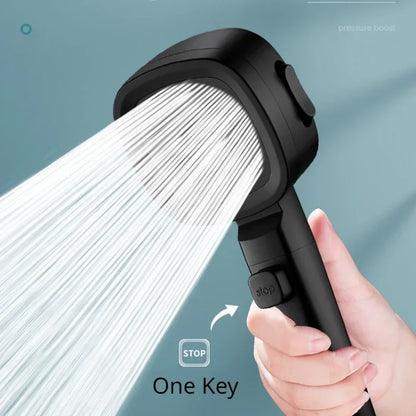 High-Pressure Handheld Shower Head 3 Modes Water-Saving