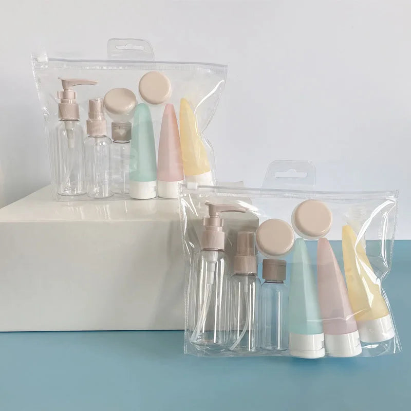 Travel Bottle Set — Refillable Spray, Lotion & Shampoo Tubes for Toiletries on the Go