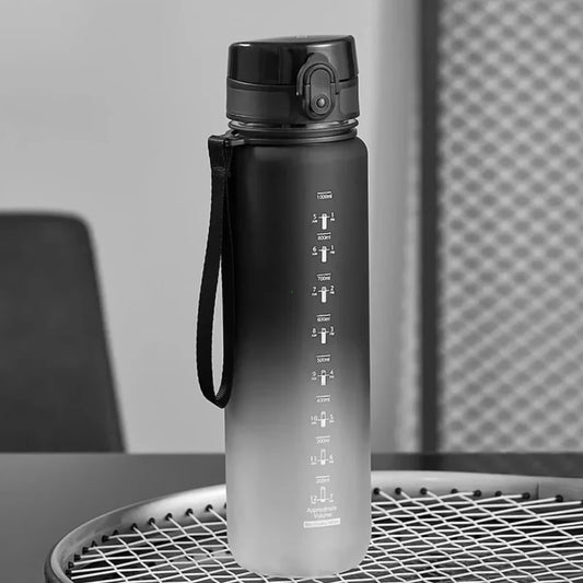 Large 1 Liter Sports Water Bottle — Portable Leak-Proof Hydration Bottle for Women